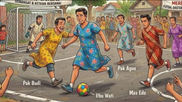 Bapak-bapak Wajib Tahu! Ternyata Ini Hukum Islam pakai Daster saat Lomba 17 Agustus