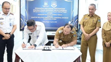 Perluas Layanan Keimigrasian, Kanwil Imigrasi Sumut dan Pemko Tebing Tinggi Teken Perjanjian Pinjam Pakai Gedung