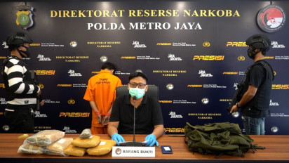 Polda Metro Gagalkan Peredaran Narkoba di Tangerang, Dua Pria Bawa Dua Paket Ganja Diciduk