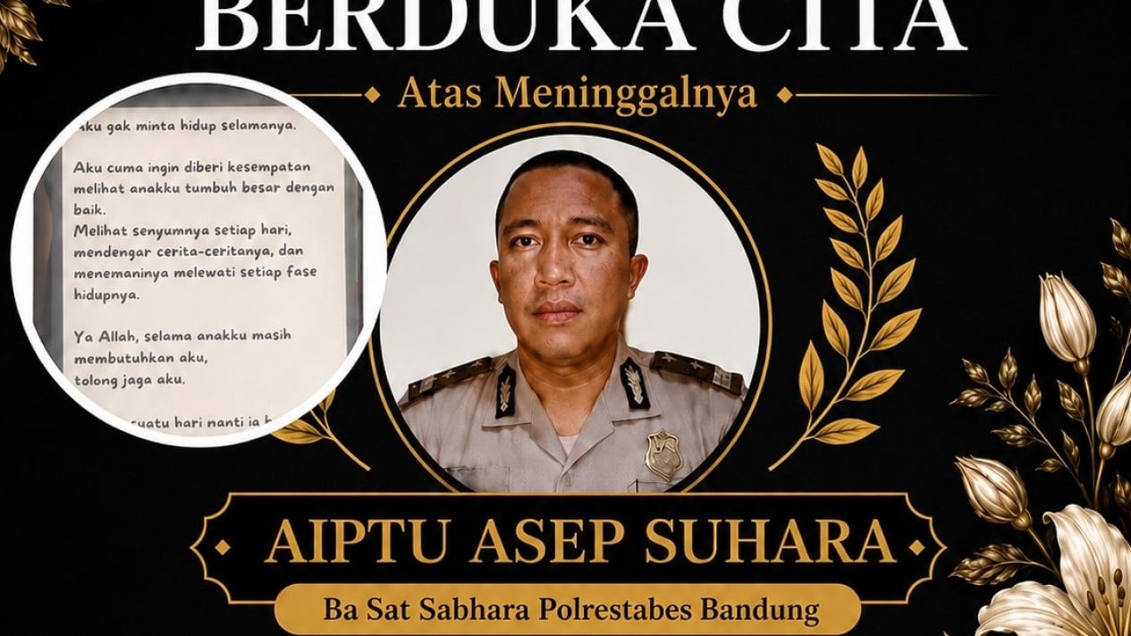 Status WA Terakhir Aiptu Asep Suhara Sebelum Meninggal Korban Tabrak Lari, Singgung soal Anak
            - galeri foto