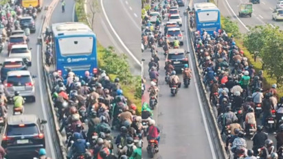 Viral Video Pengendara Motor Jebol Pembatas Jalur Transjakarta, Bus TJ Jadi Tertahan saat Melintas
