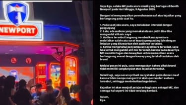 MC Booth Miras Newport Akhirnya Minta Maaf, Singgung Kehadiran Gadis Misterius Berbaju Putih