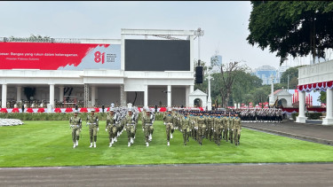 Intip Persiapan HUT ke-81 RI, Paskibraka dan Pasukan TNI-Polri Mulai Latihan Bersama
