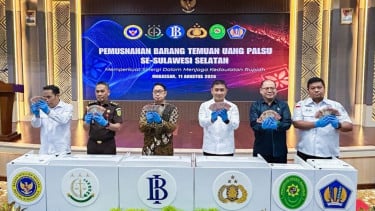 BI Sulsel Musnahkan 4.144 Lembar Uang Rupiah Palsu 