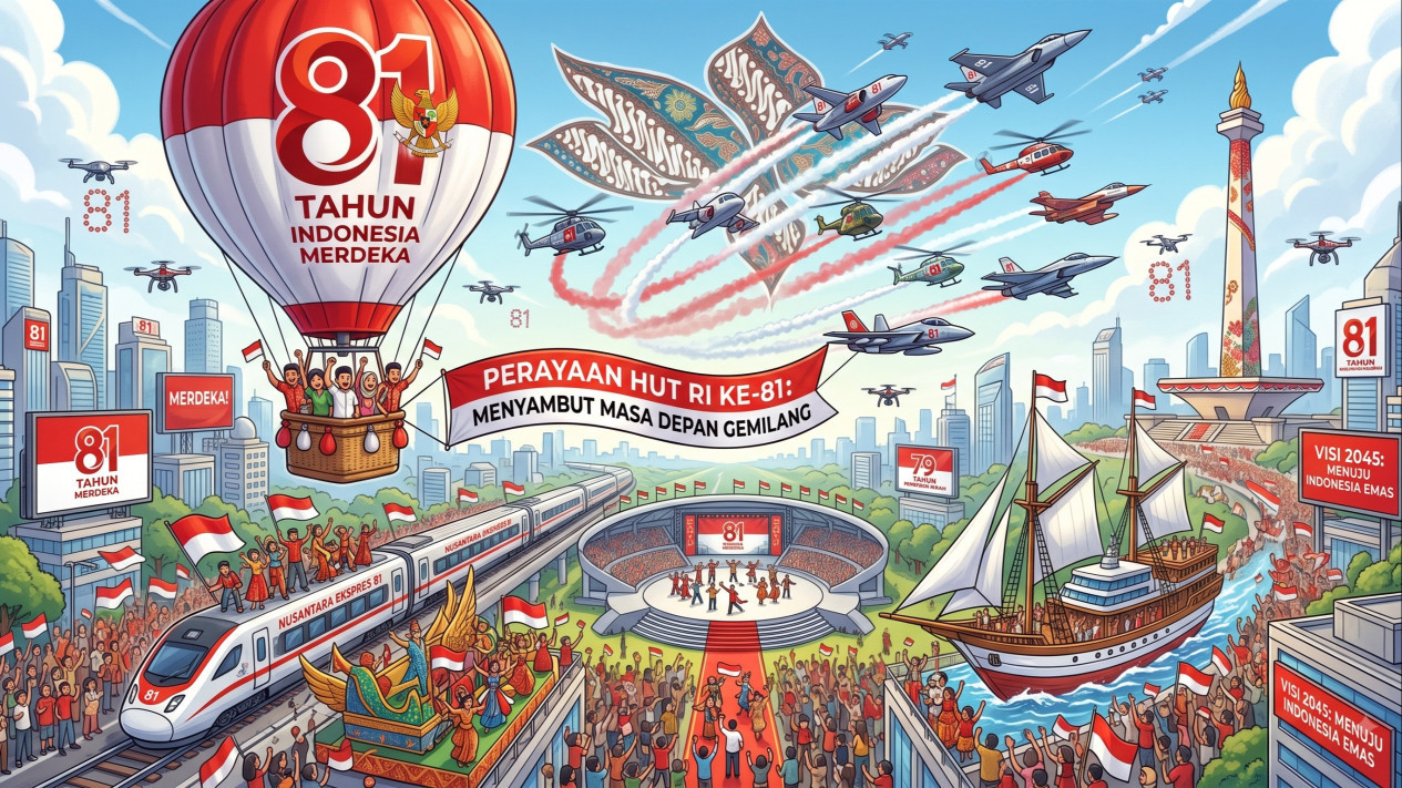Simak! Ini Beragam Acara di Pesta Rakyat HUT ke-81 RI di Monas, Ada Makan Gratis hingga Drone Show
            - galeri foto