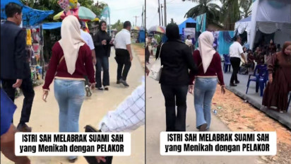 Viral! Istri Sah Labrak Pesta Pernikahan Suami di Langkat, Datang Bersama Polisi dan Kuasa Hukum