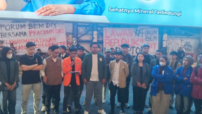 Dinilai Berdampak Rusak Lingkungan, Mahasiswa di Yogyakarta Gelar Aksi Unjuk Rasa Terkait Rencana Pembangunan Pabrik Semen