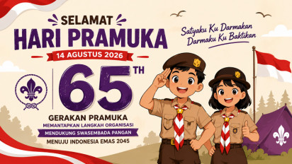 10 Quotes Hari Pramuka ke-65 Tahun 2026, Penuh Semangat dan Motivasi, Menarik untuk Dibagikan ke Medsos