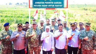 Presiden Prabowo Resmikan Jembatan Perintis Garuda di Nganjuk, Hubungkan 40 Desa