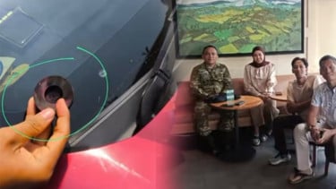 Kaca Mobil Diduga Pecah Akibat Puing Flare Pesawat Tempur, Pemilik Mobil Sebut TNI AU Sudah Menemuinya