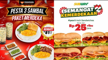 10 Promo Makanan saat HUT RI ke-81 17 Agustus 2026: Ada Subway, Yoshinoya hingga Bakmi GM