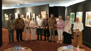 Bangga, Lukisan 2 Siswa Bangkalan Dipamerkan di Galeri Perpusnas Jakarta jelang HUT ke-81 RI