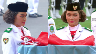 Mengenal Neeltje Deliana, Putri Papua Pembawa Baki Upacara Penurunan Bendera HUT RI ke-81