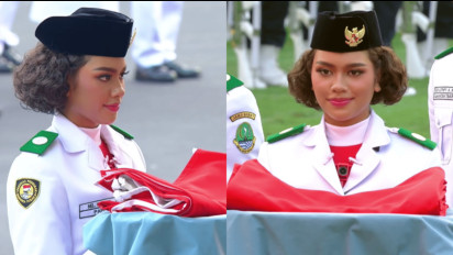 Mengenal Neeltje Deliana, Putri Papua Pembawa Baki Upacara Penurunan Bendera HUT RI ke-81