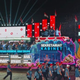 Seskab Teddy Ikuti Karnaval Monas, Mobil Setkab Usung Tema Garuda Pandu Nawasena