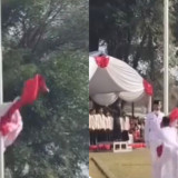 Viral Video Bendera Merah Putih Jatuh saat Upacara HUT RI ke-81, Sikap Petugas Tuai Pujian