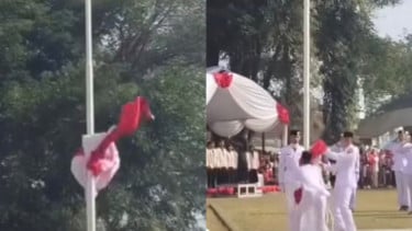Viral Video Bendera Merah Putih Jatuh saat Upacara HUT RI ke-81, Sikap Petugas Tuai Pujian