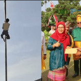 Meski Sambil Gemetaran, Satpam UIN Sumut Rela Panjat Tiang Bendera demi Selamatkan Upacara HUT RI ke-81