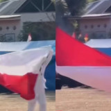 Heboh Video Bendera Merah Putih Terlilit saat Dikibarkan, Aksi Sigap Petugas Tuai Pujian