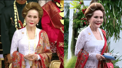 Curi Perhatian, Intip Potret Cantik Ratna Sari Dewi Istri Soekarno saat Hadiri Upacara HUT RI ke-81 di Istana