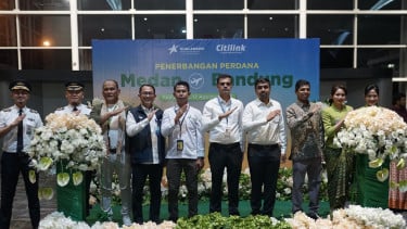 Citilink Kembali Buka Rute Kualanamu–Bandung, Penerbangan Perdana Angkut 156 Penumpang