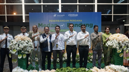 Citilink Kembali Buka Rute Kualanamu–Bandung, Penerbangan Perdana Angkut 156 Penumpang