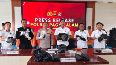 Polres Pagar Alam Ungkap 8 Kasus Narkoba, Sita 23 Kg Ganja dan 27,14 Gram Sabu