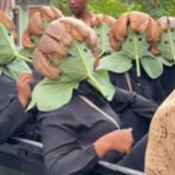 Ngakak! Viral Ibu-ibu di Pangandaran Pakai Topeng Unik di Acara HUT RI ke-81, Nama Konsepnya  Bagong Kahalodoan 