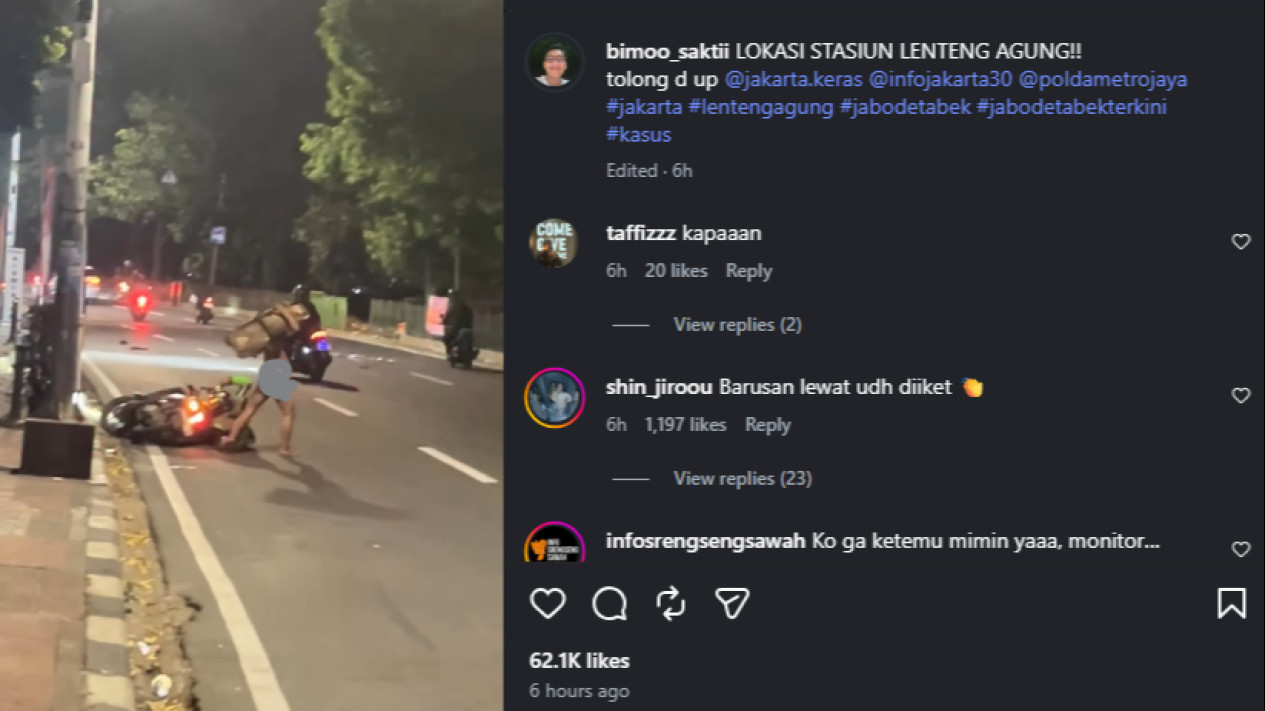 2 Fakta Terbaru soal Viralnya Pria Tanpa Busana Pukul Pemotor di Wilayah Lenteng Agung, Begini Kata Polisi
            - galeri foto
