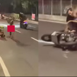 Ngeri! Dua Pemotor Ambruk Dipukul Pria Diduga ODGJ di Lenteng Agung, Satu Korban Sampai Pingsan