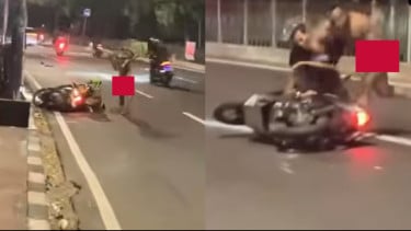 Ngeri! Dua Pemotor Ambruk Dipukul Pria Diduga ODGJ di Lenteng Agung, Satu Korban Sampai Pingsan