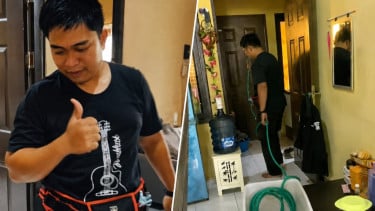 Viral! Tak Malu Mencari Rezeki Halal, Polisi ini Nyambi Menjadi Tukang Cuci AC setelah Tugas Dinas