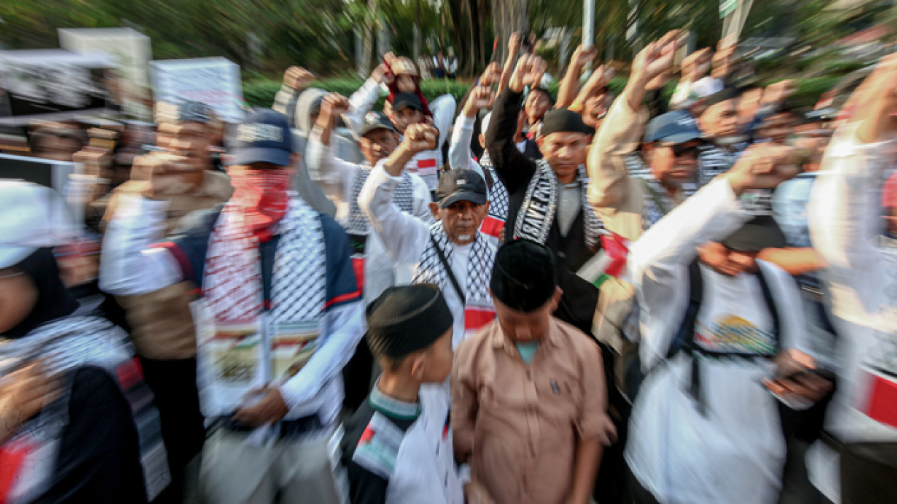Lensa Berbicara: 57 Tahun Tragedi Pembakaran Al-Aqsa, Aqsa Working Group Gelar Aksi di Jakarta
            - galeri foto