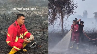 Viral! Aksi Heroik Petugas Gabungan Padamkan Karhutla di Kaltara, Dishut: Mereka Terus Berjuang