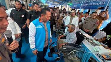 Kapolri Tinjau Baktikes di Gedung KSPSI Jatim