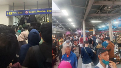 KRL Jakarta Kota-Bogor Terhenti Akibat Tawuran Warga, Stasiun Manggarai Penuh Sesak 