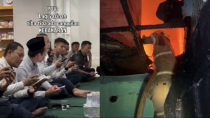 Viral, Lagi Khusyuk Yasinan, Petugas Damkar Langsung Bergegas Padamkan Api Usai Terima Laporan Kebakaran