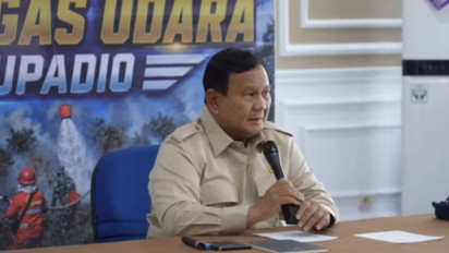 Prabowo Pimpin Rapat Karhutla di Palangkaraya, Kerahkan 1.500 Personel TNI dan 6 Helikopter