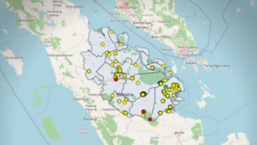 BMKG Deteksi 2.610 Titik Panas di Pulau Sumatera, Terbanyak di Sumatera Selatan