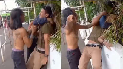 Viral! Tak Terima Diklakson, Pemotor Gelap Mata Piting Pengemudi Mobil di Jagakarsa hingga Kesulitan Bernapas