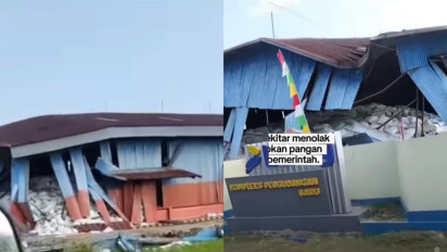 Viral, Video yang Memperlihatkan Kondisi Gudang Bulog Rusak Pasca Gempa di NTT