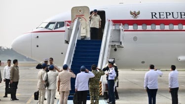 Prabowo Bertolak ke Karhutla Riau, Istana Sebut Mau Pastikan Titik Api Benar-benar Padam
