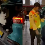 Waduh Taksi  Hijau  Menuai Perhatian Warganet, Videonya Tertemper KRL Viral di Medsos