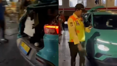 Waduh Taksi 'Hijau' Menuai Perhatian Warganet, Videonya Tertemper KRL Viral di Medsos