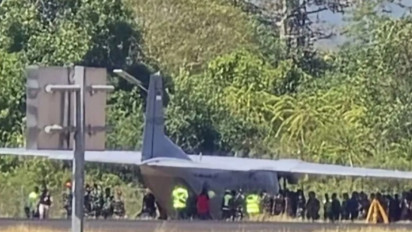 Pesawat Cassa Tergelincir di Runway Bandara Sultan Hasanuddin