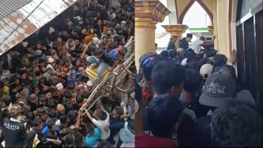 Viral Tradisi Ngeropok di Banten, Warga Penuhi Masjid Berburu Amplop dan Berkat Saat Perayaan Maulid Nabi