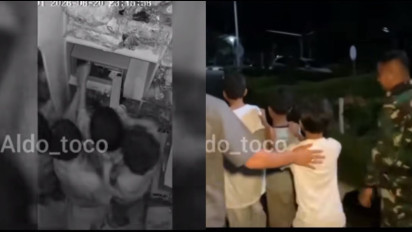 Viral Rekaman Aksi Tiga Bocah Bobol Sejumlah Toko di Mall, Kabur Diburu Polisi Malah Masuk Markas TNI