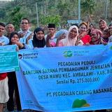 Pegadaian Peduli, Salurkan Bantuan Untuk Pembangunan Jembatan Raba Sa’u Desa Mawu