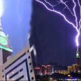 Arab Saudi Dilanda Cuaca Ekstrem, Petir Menyambar Menara Abraj Al-Bait Hingga Badai Debu di Madinah