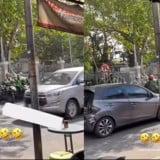 Viral, Aksi Gagah Berani Pengemudi Honda Brio Paksa Mundur Pengendara Lawan Arus di Stasiun Lempuyangan